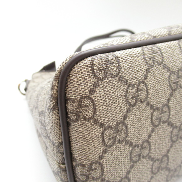 Gucci GG Supreme Tote Bag Canvas Beige Black - Picture 8 of 9